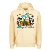 Pina Colada with god all things are possible matthew 19 26 Premium Hoodie - JahusDesignShop