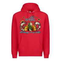 Red with god all things are possible matthew 19 26 Premium Hoodie - JahusDesignShop