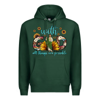 Sports Green with god all things are possible matthew 19 26 Premium Hoodie - JahusDesignShop