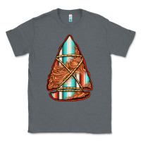 Charcoal Heather turquoise serape tooled leather arrowhead Classic Tee - Jasminsmagicworld