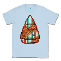 Dusty Blue turquoise serape tooled leather arrowhead Classic Tee - Jasminsmagicworld