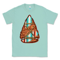 Seafoam turquoise serape tooled leather arrowhead Classic Tee - Jasminsmagicworld