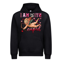 Black i am with cupid Urban Hoodie - OliviaCreatesArt