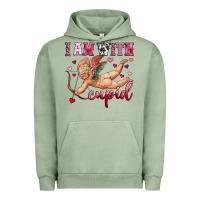 Pigment Oil Green i am with cupid Urban Hoodie - OliviaCreatesArt