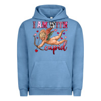 Pigment Pebble Blue i am with cupid Urban Hoodie - OliviaCreatesArt