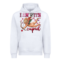 White i am with cupid Urban Hoodie - OliviaCreatesArt