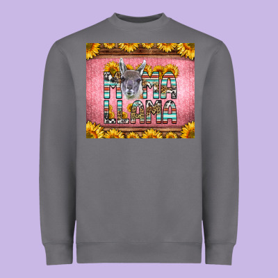 Mama Llama Sunflowers Heavyweight Sweatshirt Designed By Lillyallendesigns