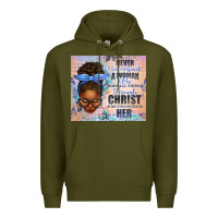 Army Green Never Underestimate a Woman Who Does Premium Hoodie - texasbilliewilder
