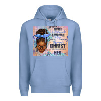 Colony Blue Never Underestimate a Woman Who Does Premium Hoodie - texasbilliewilder