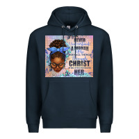 Navy Never Underestimate a Woman Who Does Premium Hoodie - texasbilliewilder