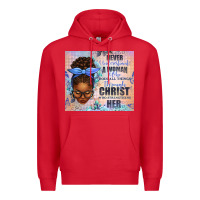 Red Never Underestimate a Woman Who Does Premium Hoodie - texasbilliewilder
