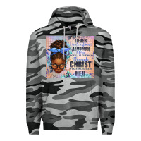 Slate Camo Never Underestimate a Woman Who Does Premium Hoodie - texasbilliewilder