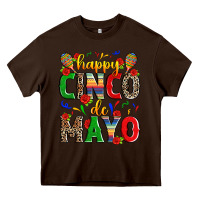 Chocolate Brown happy cinco de mayo Heavy Core Tee - Zillion Design Studio