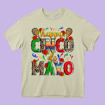 Happy Cinco De Mayo Heavy Core Tee Designed By Zillion Design Studio