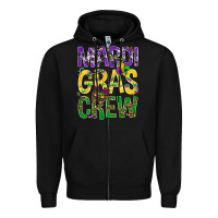 Black Mardi Gras crew Zipper Hoodie - BundleAndBundleShop