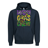 Navy Mardi Gras crew Zipper Hoodie - BundleAndBundleShop