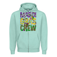 Seafoam Mardi Gras crew Zipper Hoodie - BundleAndBundleShop