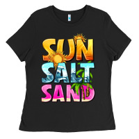 Black sun salt sand Ladies Tee - texasbilliewilder