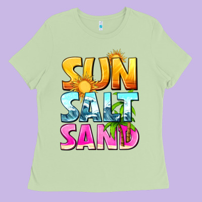 Sun Salt Sand Ladies Tee Designed By Texasbilliewilder