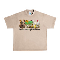 French Oak Peace Love Leghorn Chicken Urban Heavy Tee - LillyAllenDesigns