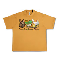 Peanut Butter Peace Love Leghorn Chicken Urban Heavy Tee - LillyAllenDesigns
