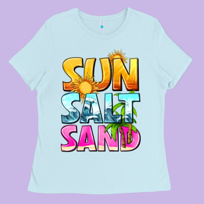 Sun Salt Sand Ladies Tee Designed By Texasbilliewilder