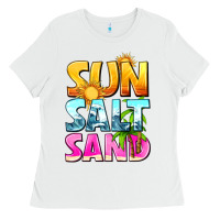 White sun salt sand Ladies Tee - texasbilliewilder