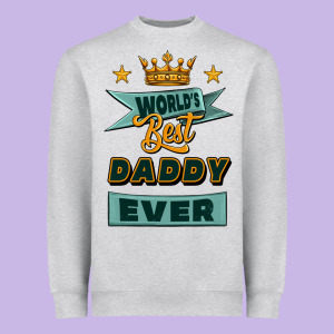 World's Best Daddy Ever Heavyweight Sweatshirt Designed By Jasminsmagicworld