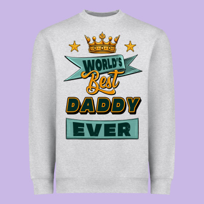 World's Best Daddy Ever Heavyweight Sweatshirt Designed By Jasminsmagicworld