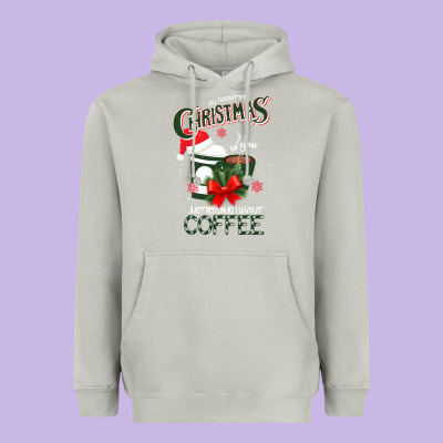 All I Want For Christmas Is You Just Kidding I Want Coffee Heavyweight Hoodie Designed By Bettercallsaul