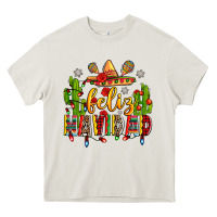 Cream feliz navidad Heavy Core Tee - Zillion Design Studio