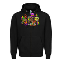 Black mardi gras dental Zipper Hoodie - BundleAndBundleShop