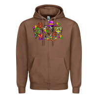 Chestnut mardi gras dental Zipper Hoodie - BundleAndBundleShop