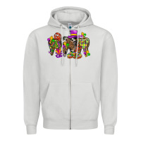 Dove Grey mardi gras dental Zipper Hoodie - BundleAndBundleShop