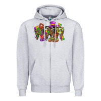 Heather Grey mardi gras dental Zipper Hoodie - BundleAndBundleShop