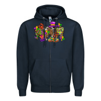 Navy mardi gras dental Zipper Hoodie - BundleAndBundleShop