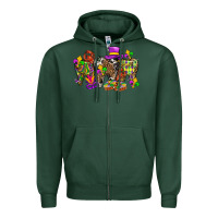 Sports Green mardi gras dental Zipper Hoodie - BundleAndBundleShop