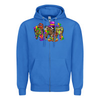 True Royal mardi gras dental Zipper Hoodie - BundleAndBundleShop
