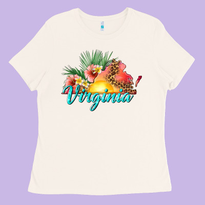 Summer Virginia Ladies Tee Designed By Texasbilliewilder