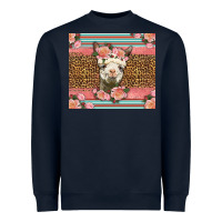 Navy llama and roses glitter Heavyweight Sweatshirt - LillyAllenDesigns