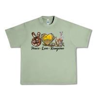 Oil Green Peace Love Kangaroo Urban Heavy Tee - LillyAllenDesigns