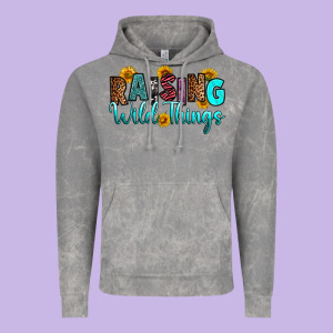 Raising Wild Things Vintage Hoodie Designed By Ranaportraitstore