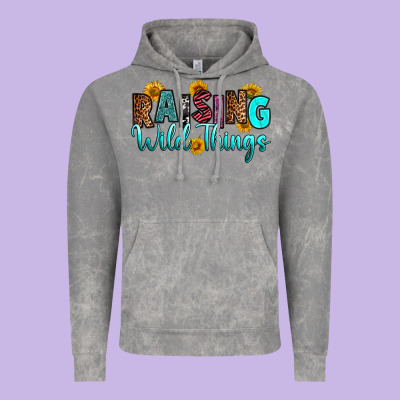 Raising Wild Things Vintage Hoodie Designed By Ranaportraitstore