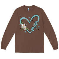Chestnut mom with heart and flowers Long Sleeve Tee - MaliasSmallBusiness