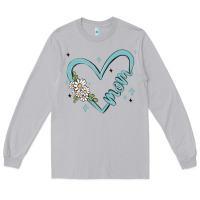 Moon Dust mom with heart and flowers Long Sleeve Tee - MaliasSmallBusiness