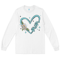 White mom with heart and flowers Long Sleeve Tee - MaliasSmallBusiness