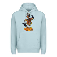 Blue Mist Scarecrow with Pumpkin Premium Hoodie - texasbilliewilder