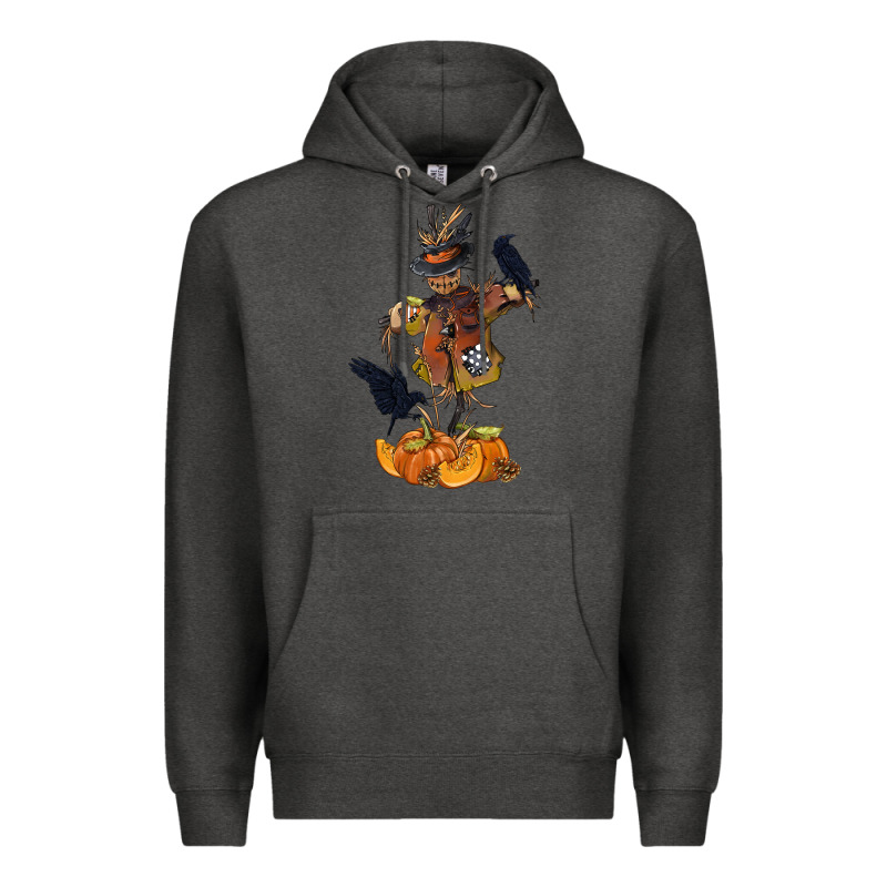 Scarecrow With Pumpkin Premium Hoodie by texasbilliewilder | Teevron