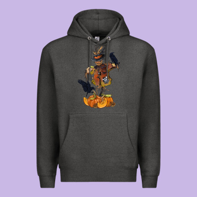 Scarecrow With Pumpkin Premium Hoodie Designed By Texasbilliewilder