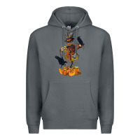Rock Scarecrow with Pumpkin Premium Hoodie - texasbilliewilder